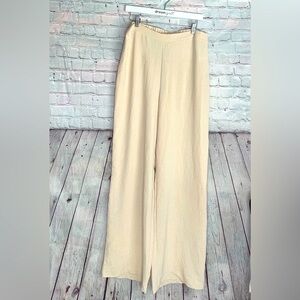 Fashion Nova Trouser wide leg Pants cream/Ivory 1X